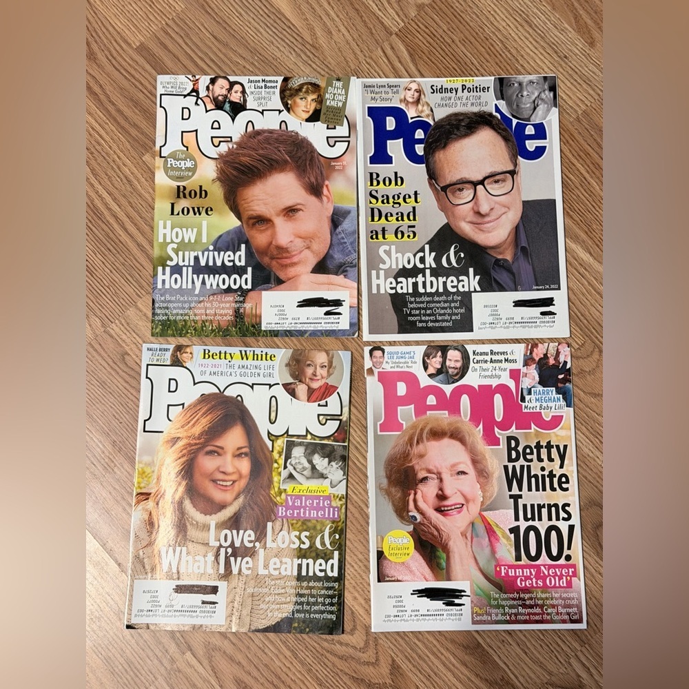 People Magazine Collection Betty White Bob Saget Rob Lowe
